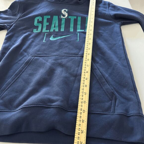 Nike YOUTH Seattle Mariners Navy Club Slack Pullover Hoodie L (14/16) - Picture 4 of 7